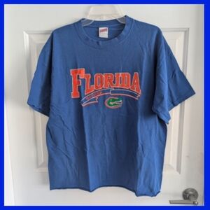 Florida Gators Short-Sleeve Blue Tee with Orange Logo Graphic  Large Gainsville